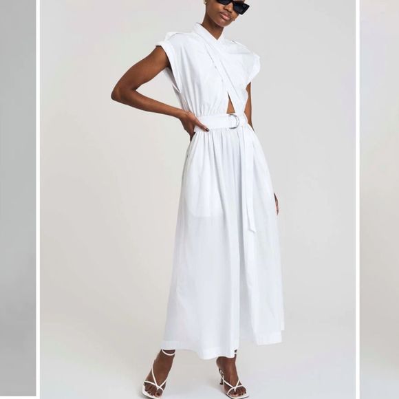 New Derek Lam 10 Crosby White Celeste cotton maxi Dress - Picture 1 of 8